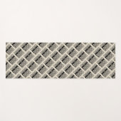 レターLヴィンテージケルト結び目模様モノグラム ヨガマット (正面(横))