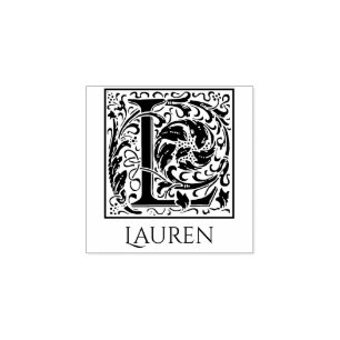 レターLヴィンテージ最初の文字パーソナライズされた ラバースタンプ