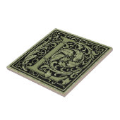 レターL最初の文字モノグラム タイル (側面)