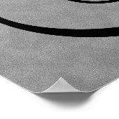 レターL,ゴシック様式モノグラム黒ポスター ポスター (角)