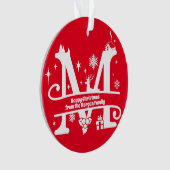 レターMモノグラムイニシャル名挨拶 オーナメント (正面)