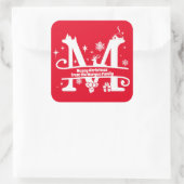 レターMモノグラムイニシャル名挨拶 スクエアシール (バッグ)