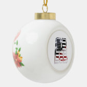 レターMモノグラムイニシャルUSA セラミックボールオーナメント (左)