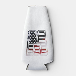 レターMモノグラムイニシャルUSA ボトルクーラー