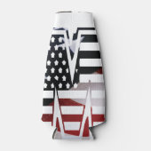 レターMモノグラムイニシャルUSA ボトルクーラー (正面)