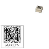 レターMヴィンテージ最初の文字パーソナライズされた ラバースタンプ (押印)