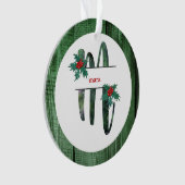 *~*レターM素朴クリスマスフォトWood AP44 オーナメント (正面)