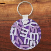 レターM紫 キーホルダー (正面)