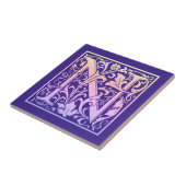 レターNカラフルヴィンテージ最初の文字のグラデーション タイル (側面)