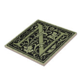 レターN最初の文字モノグラム タイル (側面)