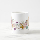 レターO -金ゴールドフローラ名姉妹同僚の友人 コーヒーマグカップ (中央)