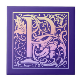 レターPカラフルヴィンテージ最初の文字のグラデーション タイル