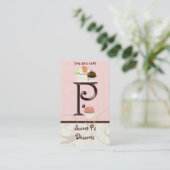 レターPモノグラムデザートベーカリー名刺 名刺 (スタンド正面)