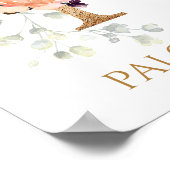 レターPモノグラムピンクピーチバラ子供部屋ポスター ポスター (角)