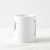 レターPモノグラムモダン名 コーヒーマグカップ (中央)