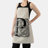 レターPヴィンテージケルト結び目模様モノグラム エプロン (インサイチュ)