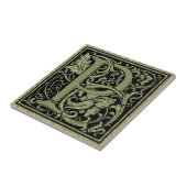 レターP最初の文字モノグラム タイル (側面)