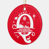 レターQモノグラムイニシャル名挨拶 セラミックオーナメント (左)