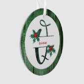 *~*レターQ素朴クリスマスフォトWood AP44 オーナメント (正面)