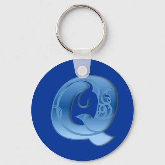 レターQ キーホルダー (正面)