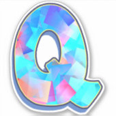 レターQ_グラフィティアルファベット文字 シール (正面)