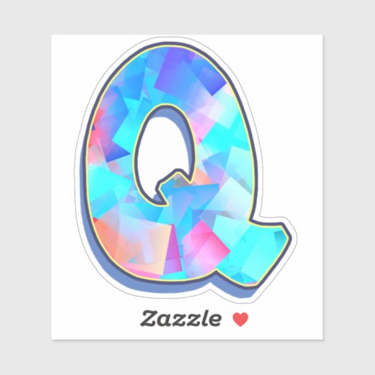レターQ_グラフィティアルファベット文字 シール (シート)