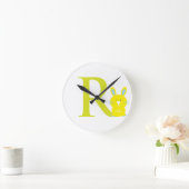 レターRイニシャル時計 ラウンド壁時計 (ホーム)