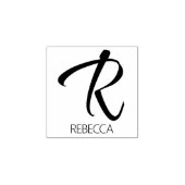 レターRモノグラムパーソナライズされたラバースタンプ ラバースタンプ (インプリント)