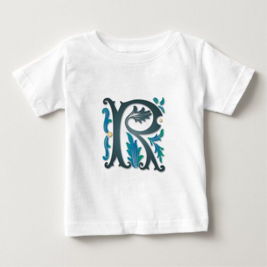レターRモノグラム ベビーTシャツ (正面)