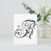 レターRモノグラム ポストカード (スタンド正面)