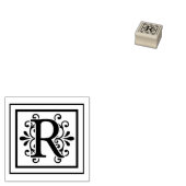レターRモノグラム ラバースタンプ (押印)
