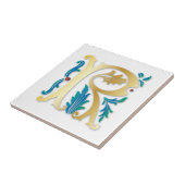 レターRモノグラム（紋章の）フラ・ダ・リ タイル (側面)