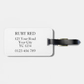 レターRラゲッジタグ ラゲッジタグ (裏面横)