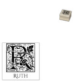 レターRヴィンテージ最初のレター(名前をカスタムする付き) ラバースタンプ (押印)