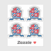 レターR名前をカスタムするロバートイーグルナイツクレスト シール (シート)