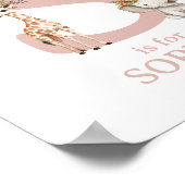 レターSイニシャルジャングルサファリベビールームウォール ポスター (角)