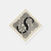 レターSヴィンテージケルト結び目模様モノグラム スタンダードカクテルナプキン (角)