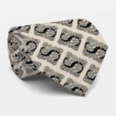 レターSヴィンテージケルト結び目模様モノグラム ネクタイ (ロール)