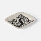 レターSヴィンテージケルト結び目模様モノグラム ペーパープレート (傾斜あり)