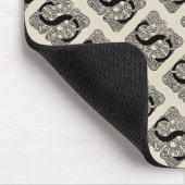 レターSヴィンテージケルト結び目模様モノグラム マウスパッド (コーナー)