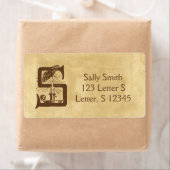 レターS空白のヴィンテージ古い紙ラベル ラベル (インサイチュ)