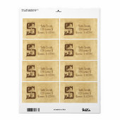 レターS空白のヴィンテージ古い紙ラベル ラベル (フルシート)