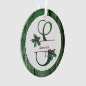 *~*レターS素朴クリスマスフォトWood AP44 オーナメント (正面)