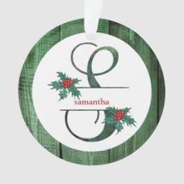 *~*レターS素朴クリスマスフォトWood AP44 オーナメント