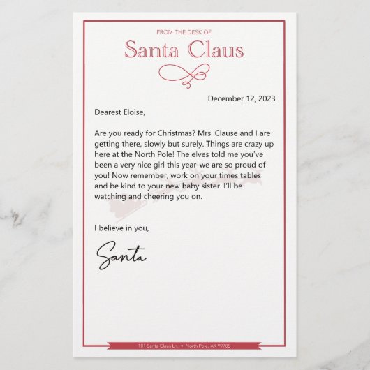 レターSanta Nice編集可能 (正面)