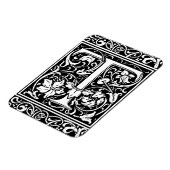 レターT 中世 メディアバル モノグラム アートヌーボー マグネット (左側)