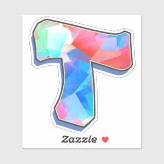 レターT_落書きアルファベット シール