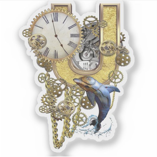 レターU誕生日カスタマイズシール シール (正面)