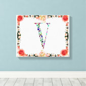 レターVモノグラム キャンバスプリント (インサイチュ (ウッドフロア))