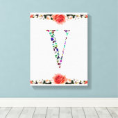 レターVモノグラム キャンバスプリント (インサイチュ (ウッドフロア))